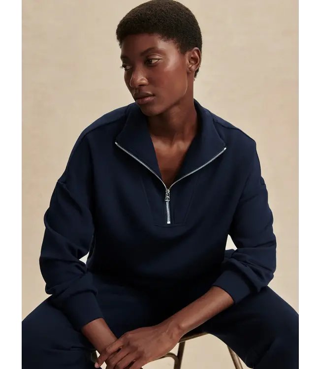 Hawley Half Zip Sweat- Navy