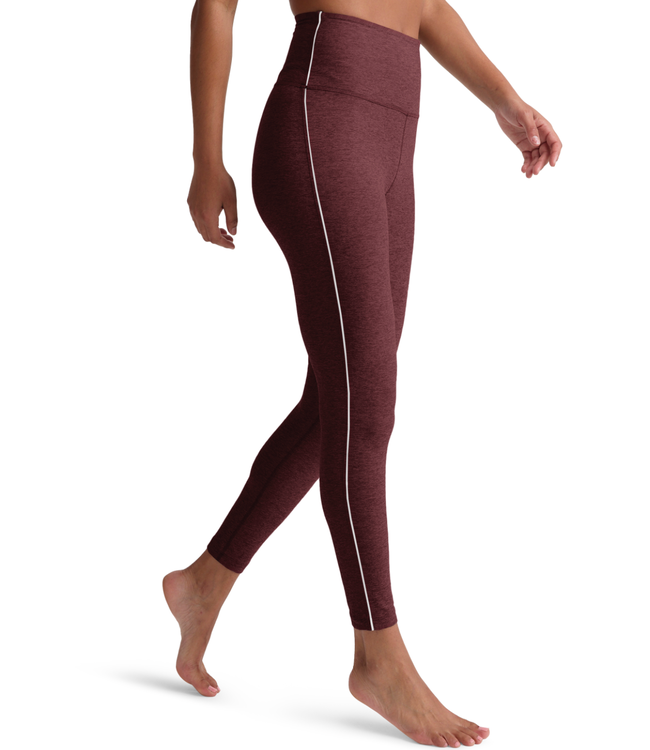 Spacedye Ready Midi Legging- Midnight Burgundy Heather