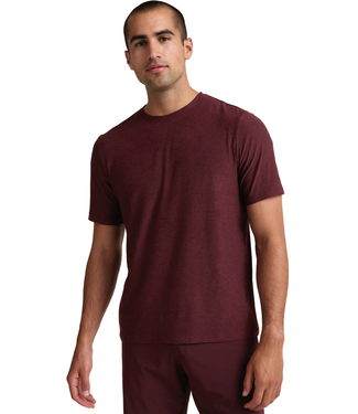 Beyond Yoga Always Beyond Crew Tee 2.0- Midnight Burgundy Heather