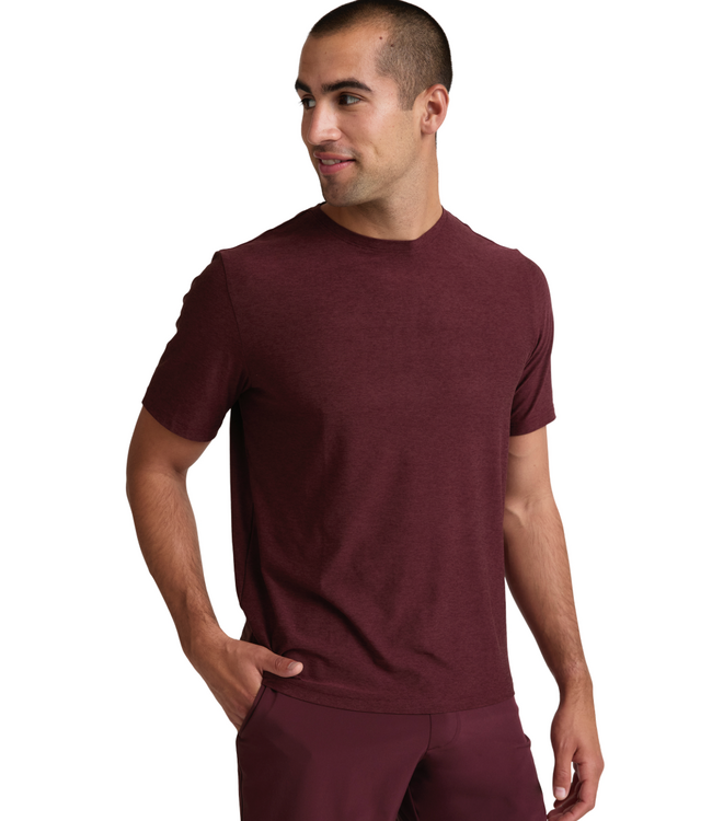 Always Beyond Crew Tee 2.0- Midnight Burgundy Heather