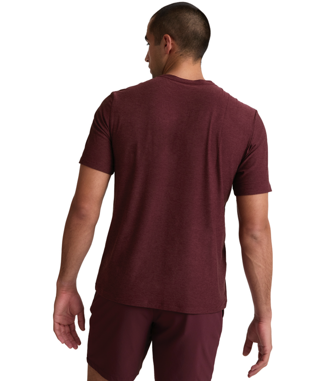 Always Beyond Crew Tee 2.0- Midnight Burgundy Heather