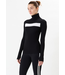 Lennon Rib Turtleneck- Black/White