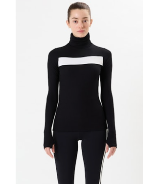 Splits59 Lennon Rib Turtleneck- Black/White