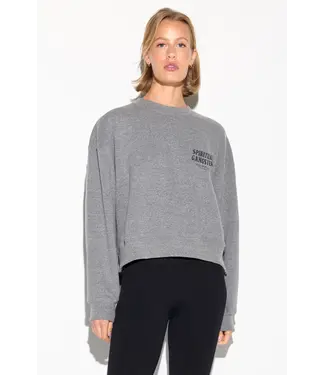 Spiritual Gangster El Tigre Bex High-Low Crew- Heather Grey