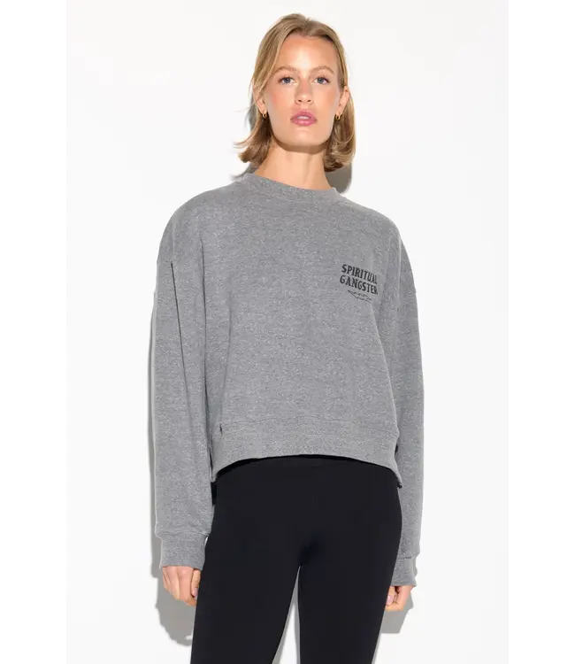 El Tigre Bex High-Low Crew- Heather Grey