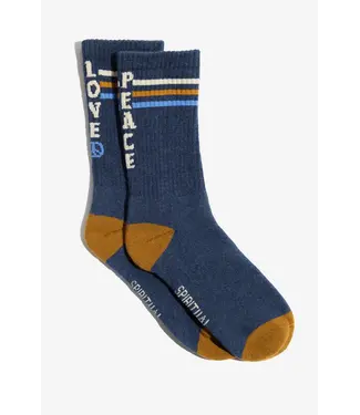 Spiritual Gangster Peace Love Crew Sock- Eclipse