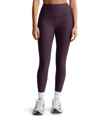 Beyond Yoga Spacedye Caught In The Midi HW Legging- Eggplant Purple Heather