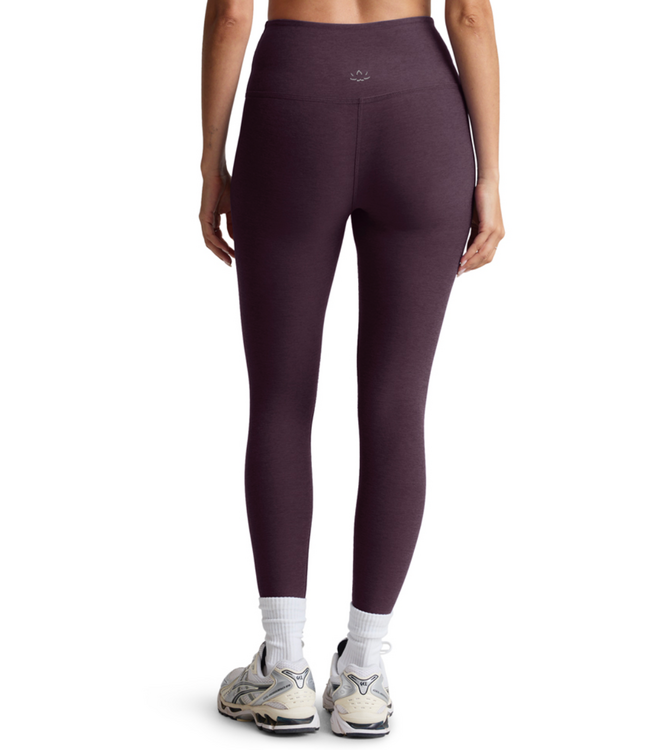 Spacedye Caught In The Midi HW Legging- Eggplant Purple Heather