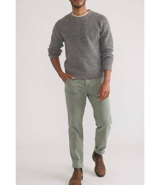 Marine Layer Inverness Crewneck Sweater- Mid Grey