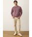 Corbet Quilted Crewneck- Plum Steel