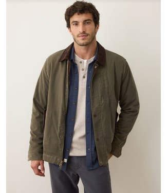 Marine Layer Weston Wax Canvas Barn Jacket- Olive