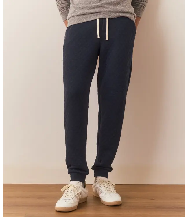 Corbet Quilted Jogger- Deep Ocean