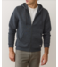 Corbet Quilted Zip Up Hoodie- Black Heather