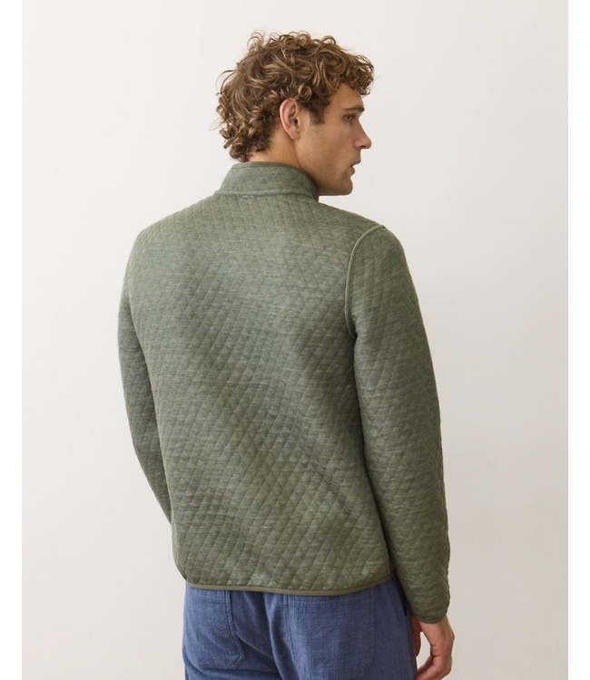 Corbet Quilted Reversible Pullover- Oatmeal/Olive