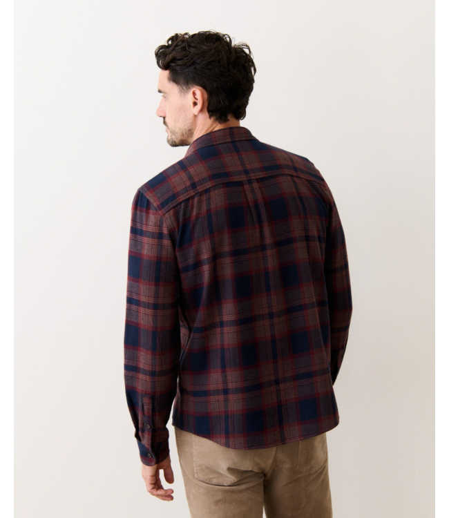 Tahoe Flannel Shirt- Navy/Burgundy Plaid