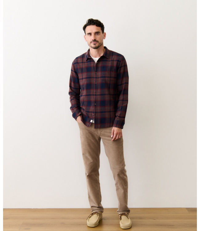 Tahoe Flannel Shirt- Navy/Burgundy Plaid