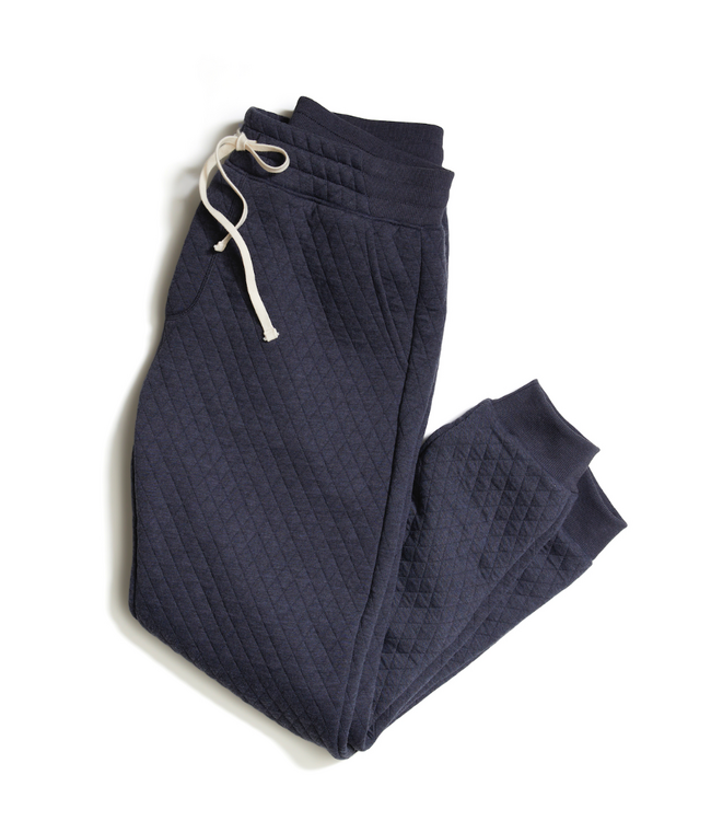Corbet Quilted Jogger- Deep Ocean