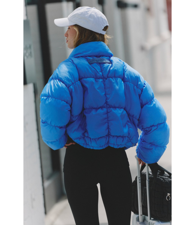 In A Bubble Puffer Jacket- Rivera Blue