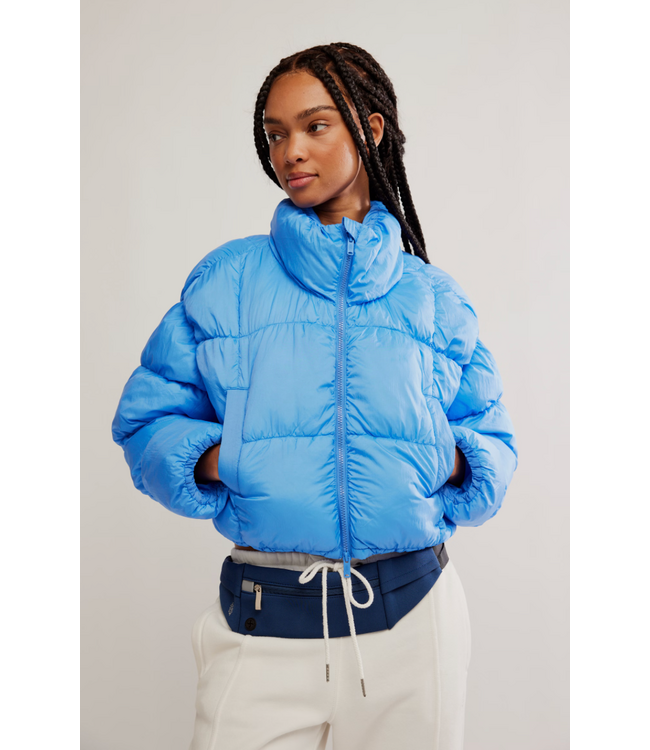 In A Bubble Puffer Jacket- Rivera Blue