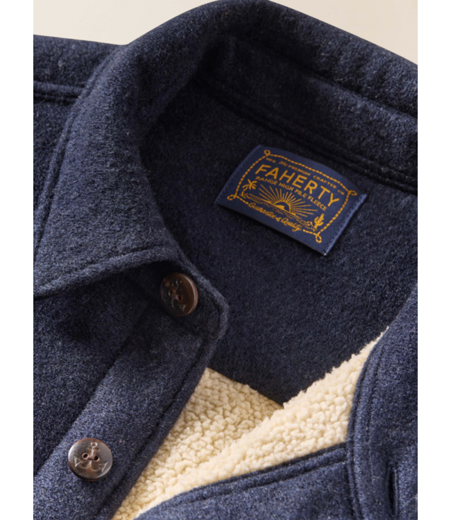 Range Fleece Lined CPO- Navy Shadow Twill
