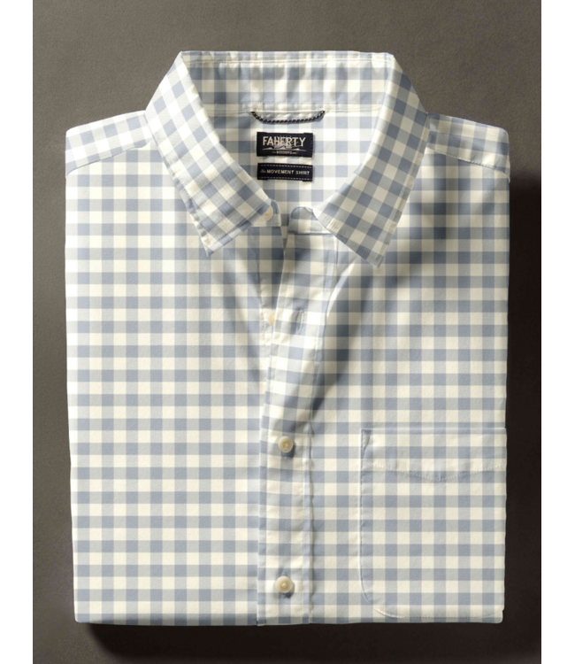 Soft Twill Movement Shirt- Wind Grey Gingham