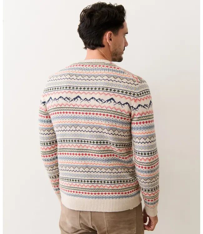 California Fair Isle Crew Sweater- Oatmeal Multi