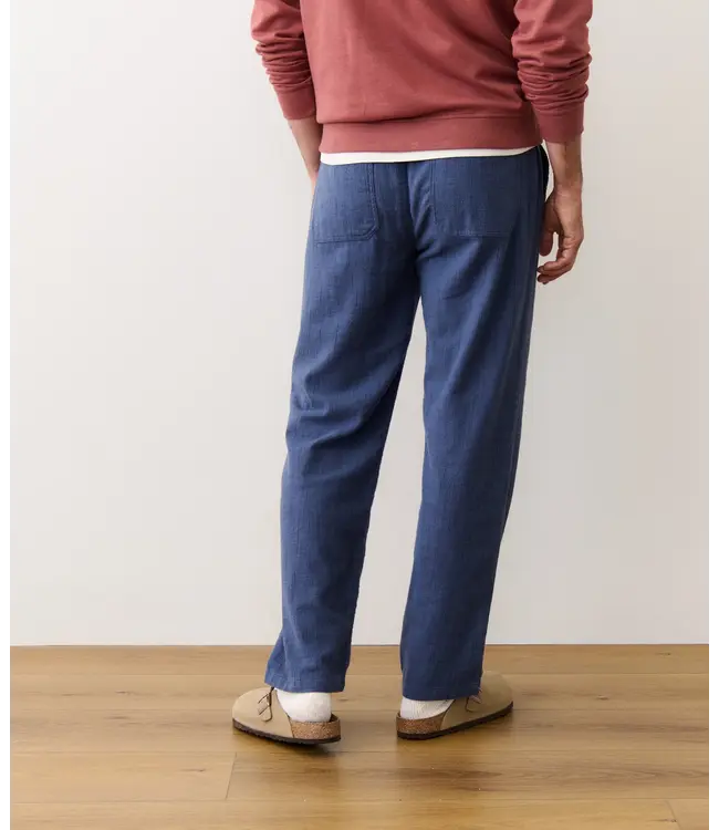 Chalet Lounge Pant- Navy Mini Stripe