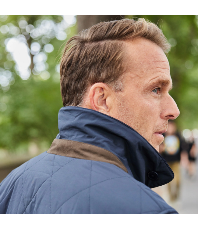 Middleburg Quilted Field Jacket- Navy