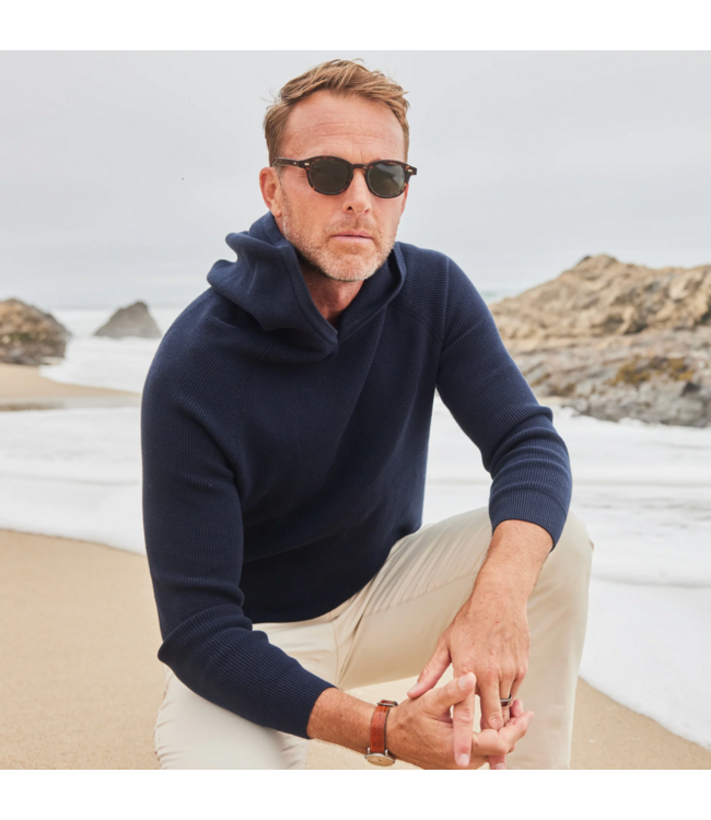 Double Knit Premium Cotton Hoodie- Navy