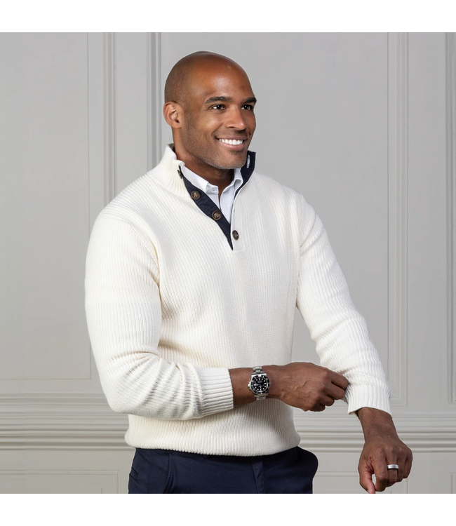 Kennebunkport Cotton Sweater- Cream