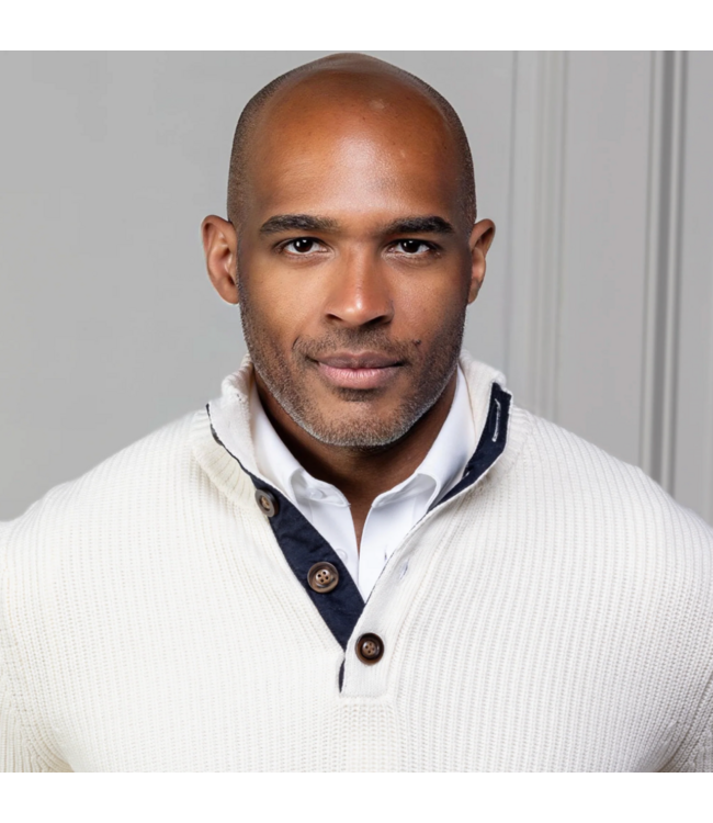 Kennebunkport Cotton Sweater- Cream