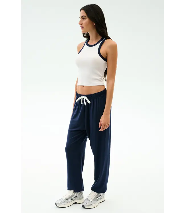 Andie Oversized Fleece Sweatpant- Indigo