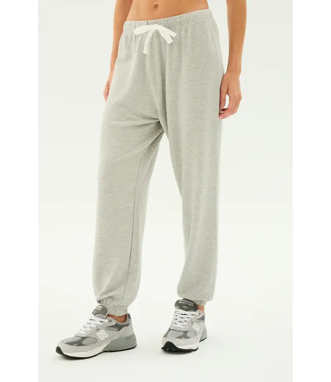 Andie Oversized Fleece Sweatpants- Heather Grey
