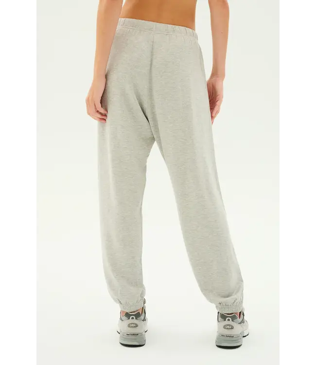 Andie Oversized Fleece Sweatpants- Heather Grey