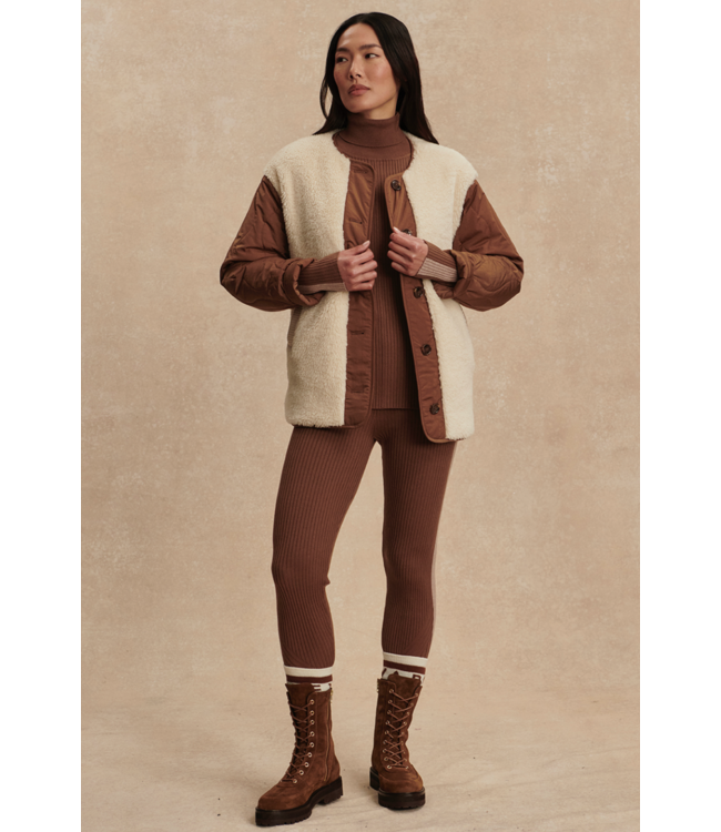 Aveline Reversible Jacket- Sandshell / Cocoa Dust