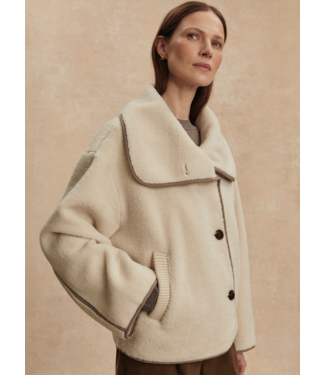 Varley Romane Boxy Sherpa Jacket- Sandshell