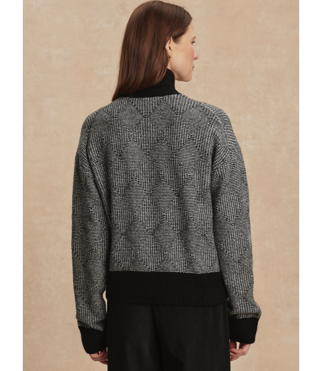 Aldridge Half Zip Knit- Black