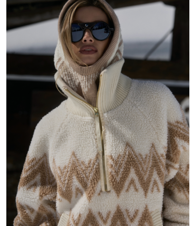 Hendrik Half Zip Sherpa- Egret