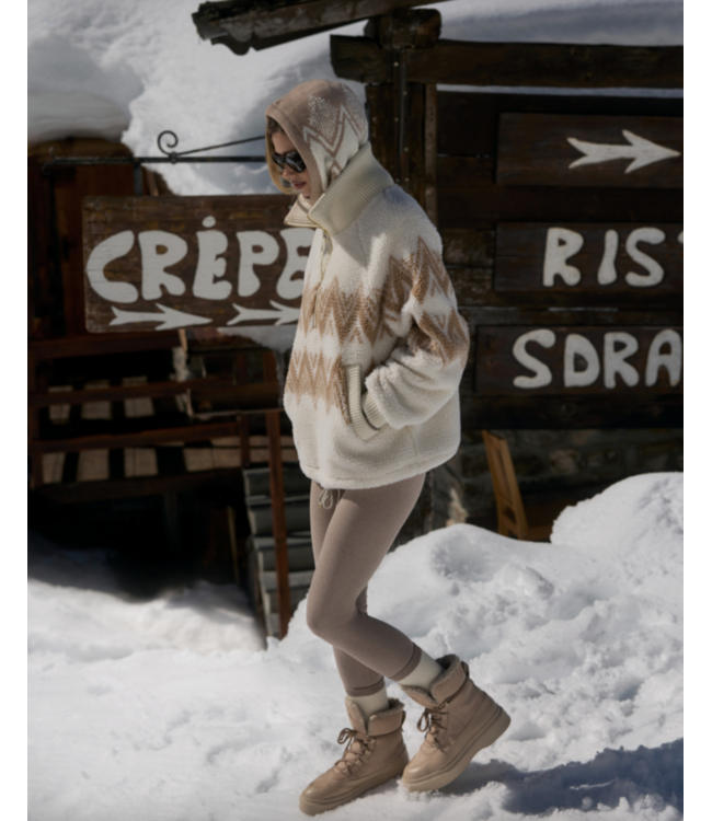 Hendrik Half Zip Sherpa- Egret