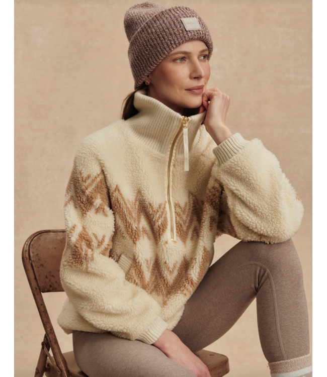 Hendrik Half Zip Sherpa- Egret