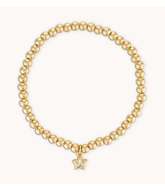 Alexa Leigh Bezel Star Bracelet- Yellow Gold