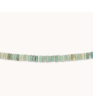 Alexa Leigh Large Amazonite Necklace- Yellow Gold