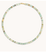 Large Amazonite Necklace- Yellow Gold