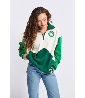 Terez Boston Celtics Colorblock Quarter Zip