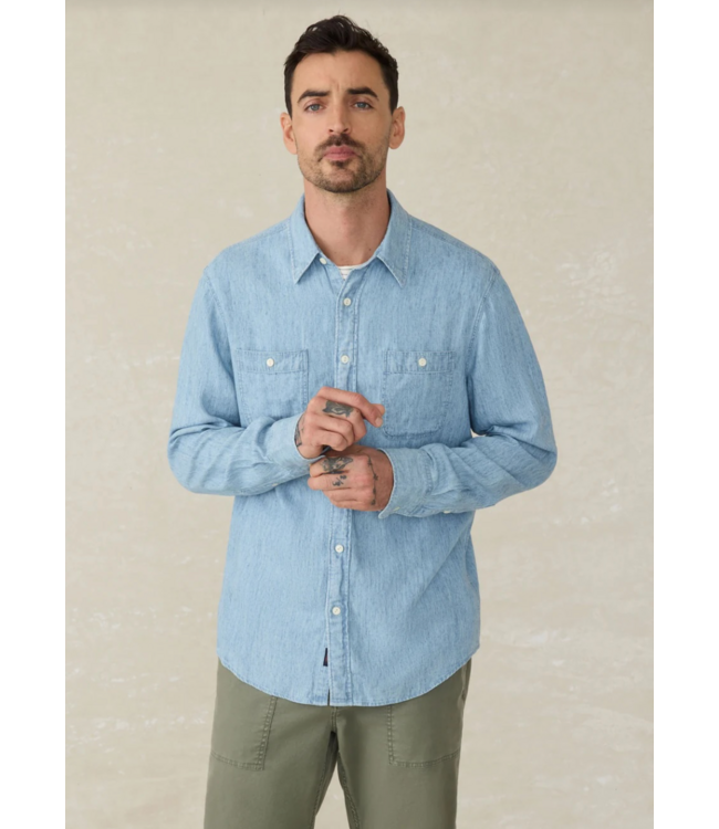 The Tried And True Chambray Workshirt- Vintage Indigo