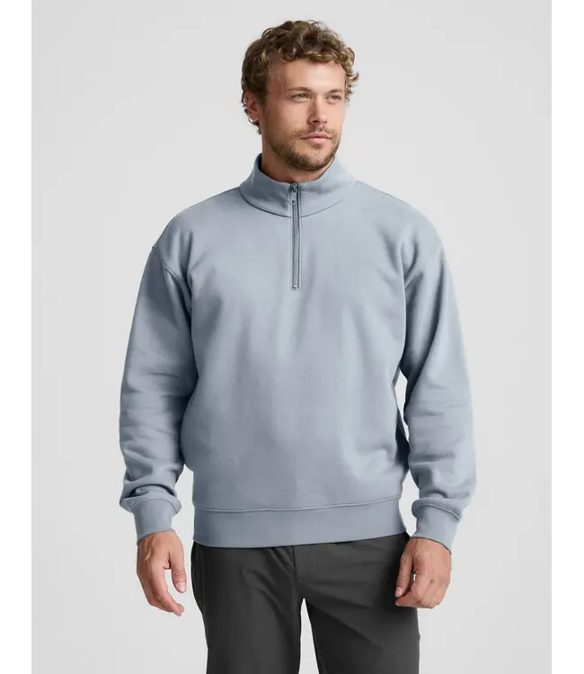 Luxefleece Half Zip Men's Pullover- Dusty Blue