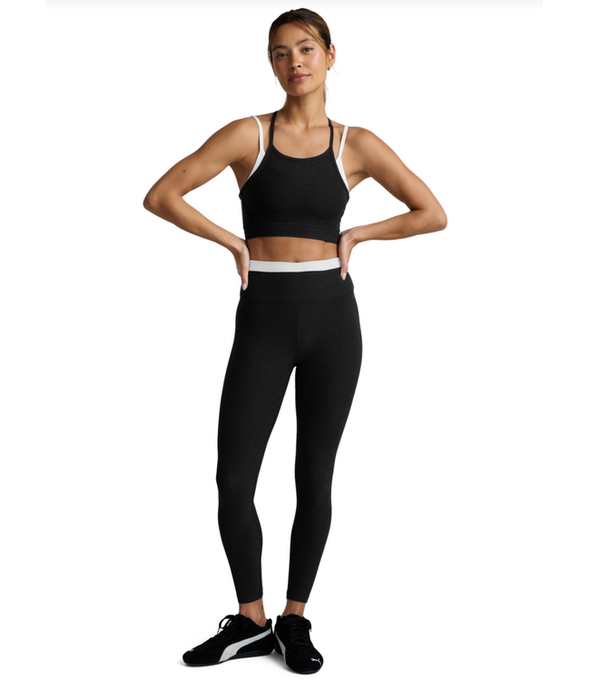 Spacedye Layered HW Midi Legging- Darkest Knight