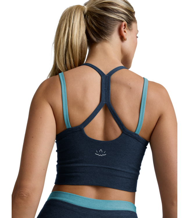 Spacedye Layered Long Line Bra- Nocturnal Navy