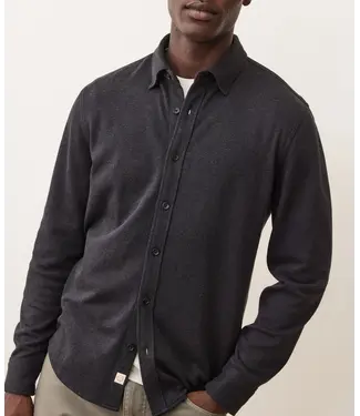 Marine Layer Pacifica Stretch Shirt- Black Heather