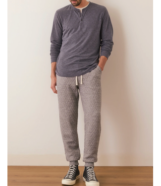 Marine Layer Corbet Quilted Jogger- Grey Heather